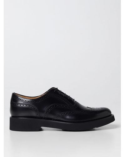 Church's Burwood Derby Shoes In Brushed Leather - Black