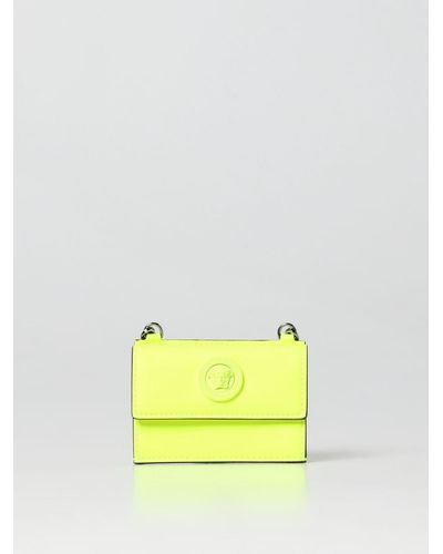 Versace Credit Card Holder In Rubberized Fabric - Yellow