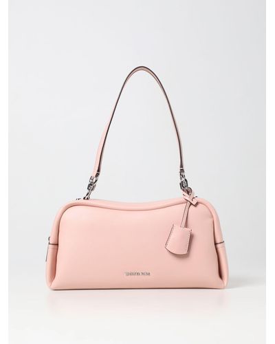 Michael Kors Outlet: Michael Cecily bag in synthetic nappa leather - Pink