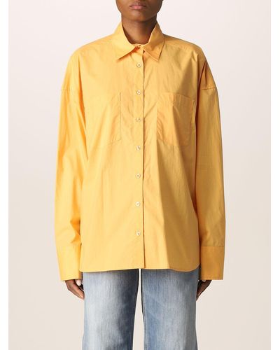 Remain Oversized Cotton Shirt - Yellow