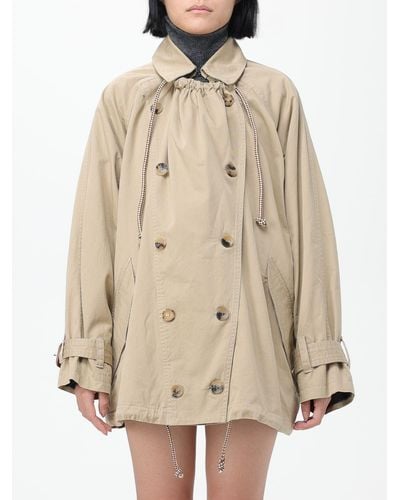 Isabel Marant Trench Coat In Organic Cotton - Natural
