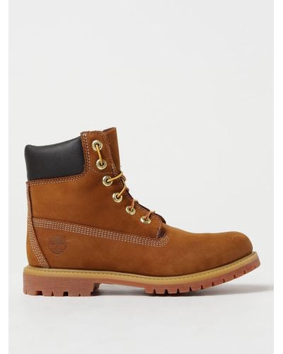 Timberland Flat Ankle Boots - Brown