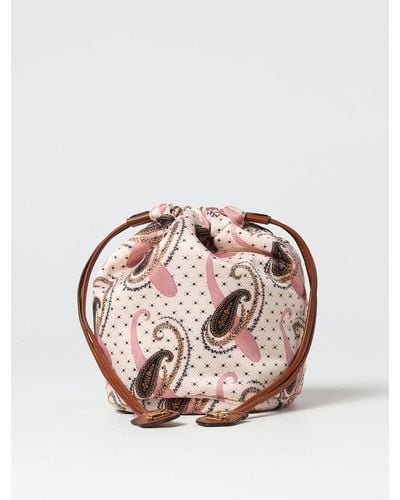 Etro Paisley Pouch In Printed Fabric - Pink