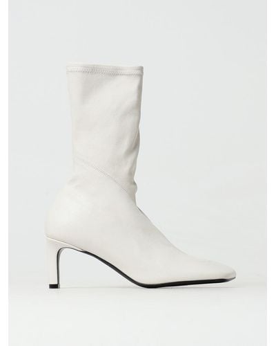 Jil Sander Flat Ankle Boots - White
