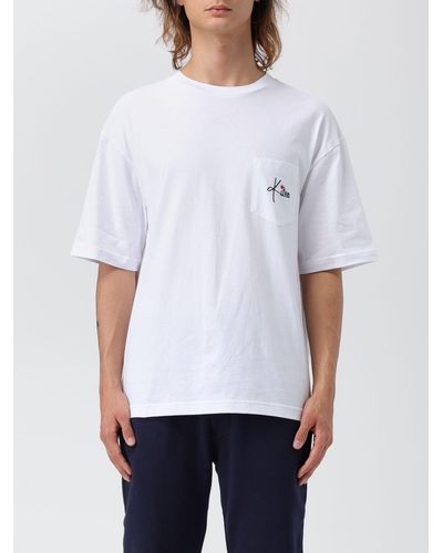 Kiton T-shirt in cotone con ricamo - Bianco