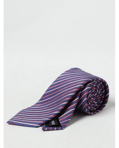 Emporio Armani Cravatta in misto seta con motivo geometrico - Viola