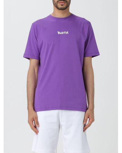 DISCLAIMER T-shirt in cotone con logo - Viola
