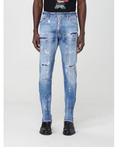 DSquared² Jeans in denim distressed - Blu
