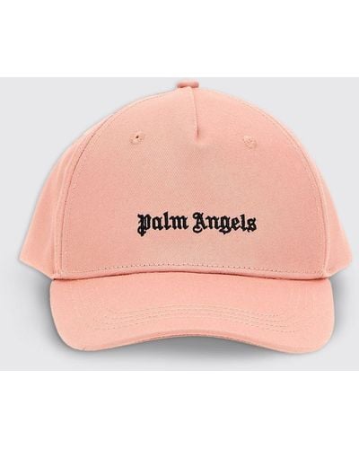 Palm Angels Cappello in cotone con logo - Rosa