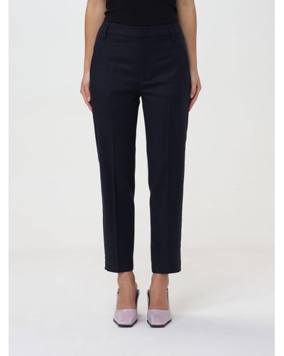 Dondup Trousers In Synthetic Fabric - Blue
