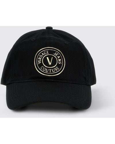Versace Cappello in cotone con logo - Nero