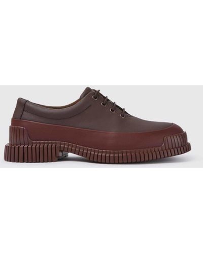 Camper Pix Lace-up Shoes In Calfskin - Brown
