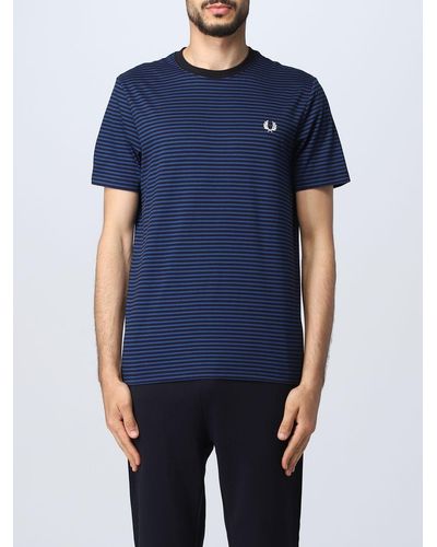Fred Perry T-shirt in jersey - Blu