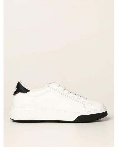DSquared² Bumper Leather Sneakers - Natural