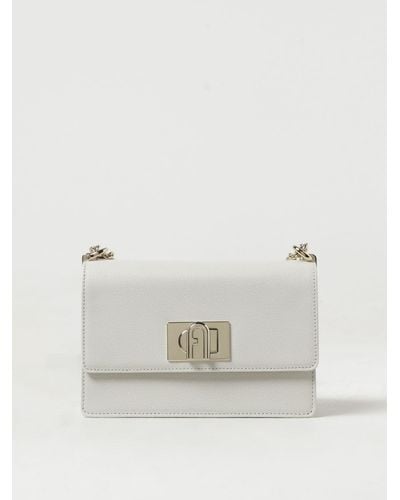 Furla 1927 Bag In Grained Leather - Natural
