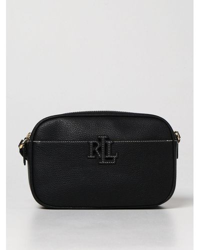 Polo Ralph Lauren Lauren Ralph Lauren Bag In Grained Leather - Black