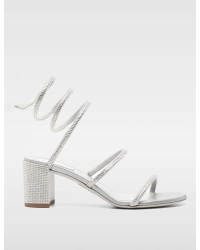 Rene Caovilla Heeled Sandals - White