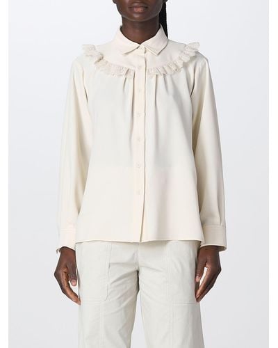 See By Chloé Shirt With Lace Insert - White