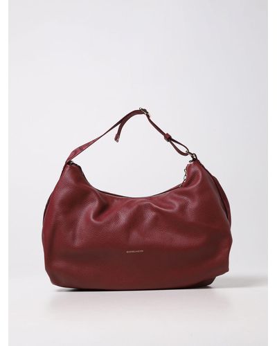 Borbonese Hobo Bag In Textured Leather - Multicolor