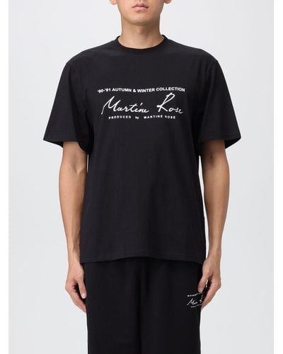 Martine Rose T-shirt in cotone con stampa logo - Nero