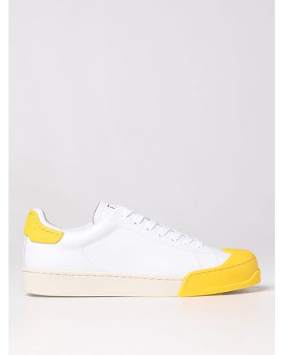 Marni Dada Bumper Sneakers In Leather - Yellow