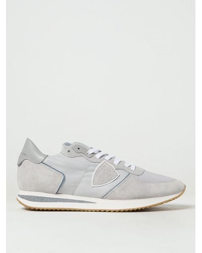 Philippe Model Sneakers in nylon e pelle - Bianco