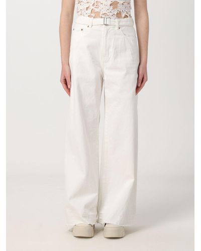 Sacai Jeans in denim - Bianco