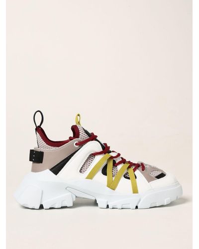 McQ Striae Orbyt 2.0 Sneakers In Synthetic Leather And Mesh - White