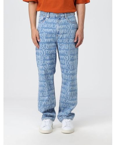 Tommy Hilfiger Jeans in denim logato - Blu