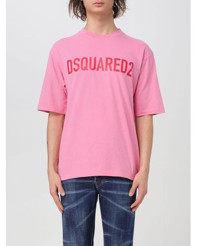 DSquared² T-shirt in jersey con logo - Rosa