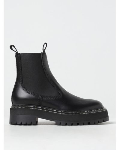 Proenza Schouler Leather Ankle Boots - Black