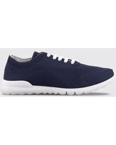 Kiton Sneakers in maglia - Blu