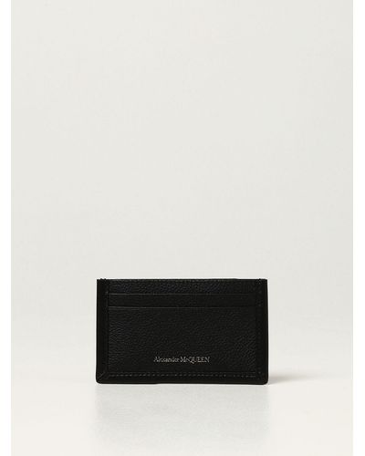 Alexander McQueen Porta carte di credito in pelle - Nero