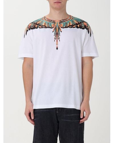 Marcelo Burlon T-shirt County Of Milan in jersey con stampa - Bianco