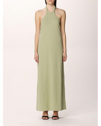 FEDERICA TOSI Long Dress In Cotton Blend - Green