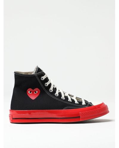 COMME DES GARÇONS PLAY Comme Des Garçons Play X Converse Canvas High-top Sneakers - Red