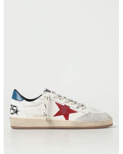 Golden Goose Sneakers Ball Star in pelle used - Bianco