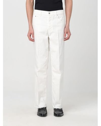 Lanvin Jeans in denim con logo - Bianco
