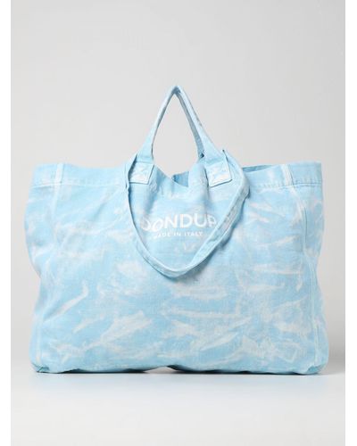 Dondup Tote Bag In Washed Denim - Blue