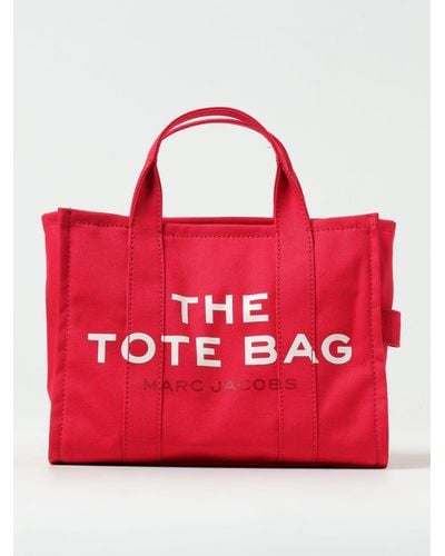 Marc Jacobs The Medium Tote Bag In Canvas - Red