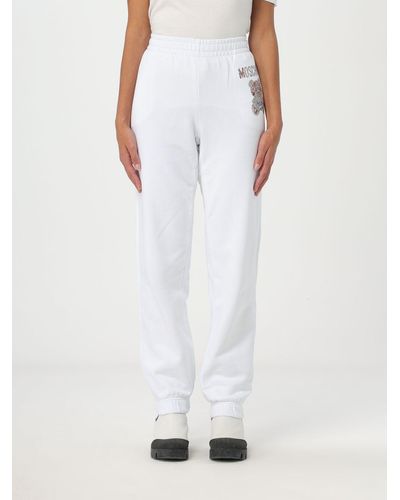 Moschino Pantalone in cotone stretch - Bianco