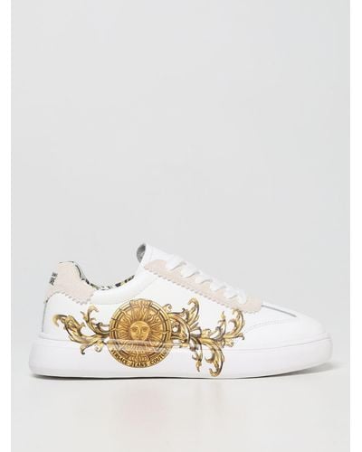 Versace Sneakers In Leather - Multicolor