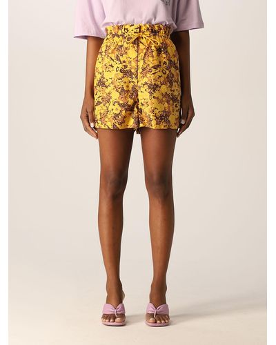 Remain Shorts With Floral Pattern - Yellow