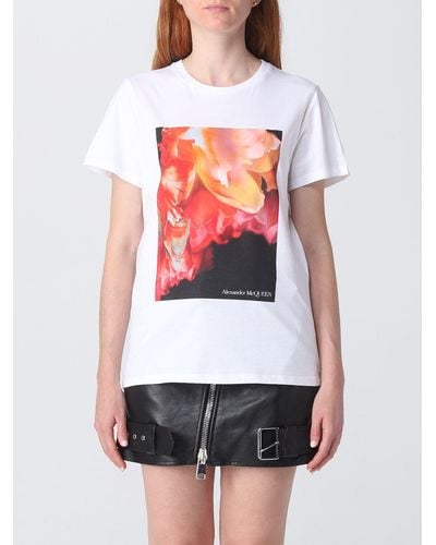 Alexander McQueen T-shirt à imprimé graphique - Blanc