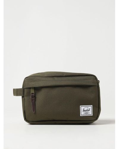 Herschel Supply Co. Beauty case in tessuto riciclato con logo - Verde