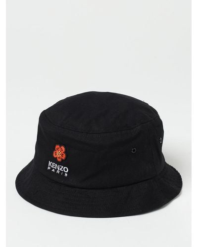 KENZO Hat In Cotton With Embroidery - Black