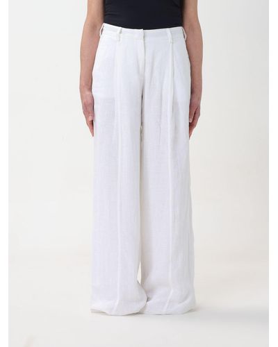 N°21 Pantalone in misto lino - Bianco
