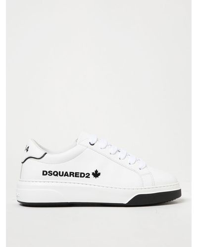 DSquared² Bumper Sneakers In Leather - White