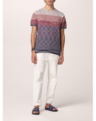 Missoni Cotton T-shirt With Stripes - Multicolor