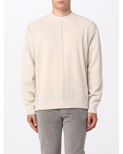 Emporio Armani Sweater In Wool Blend - White